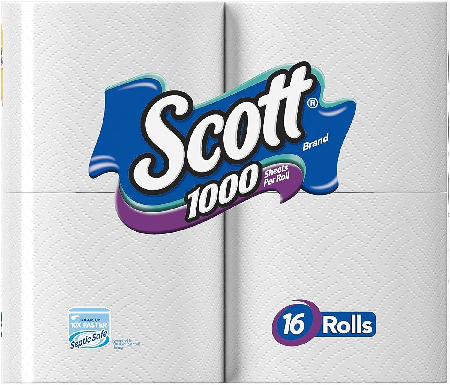 Scott 1000 Sheets Per Roll Toilet Paper, Bath Tissue, 16 Rolls (Pack of 1)