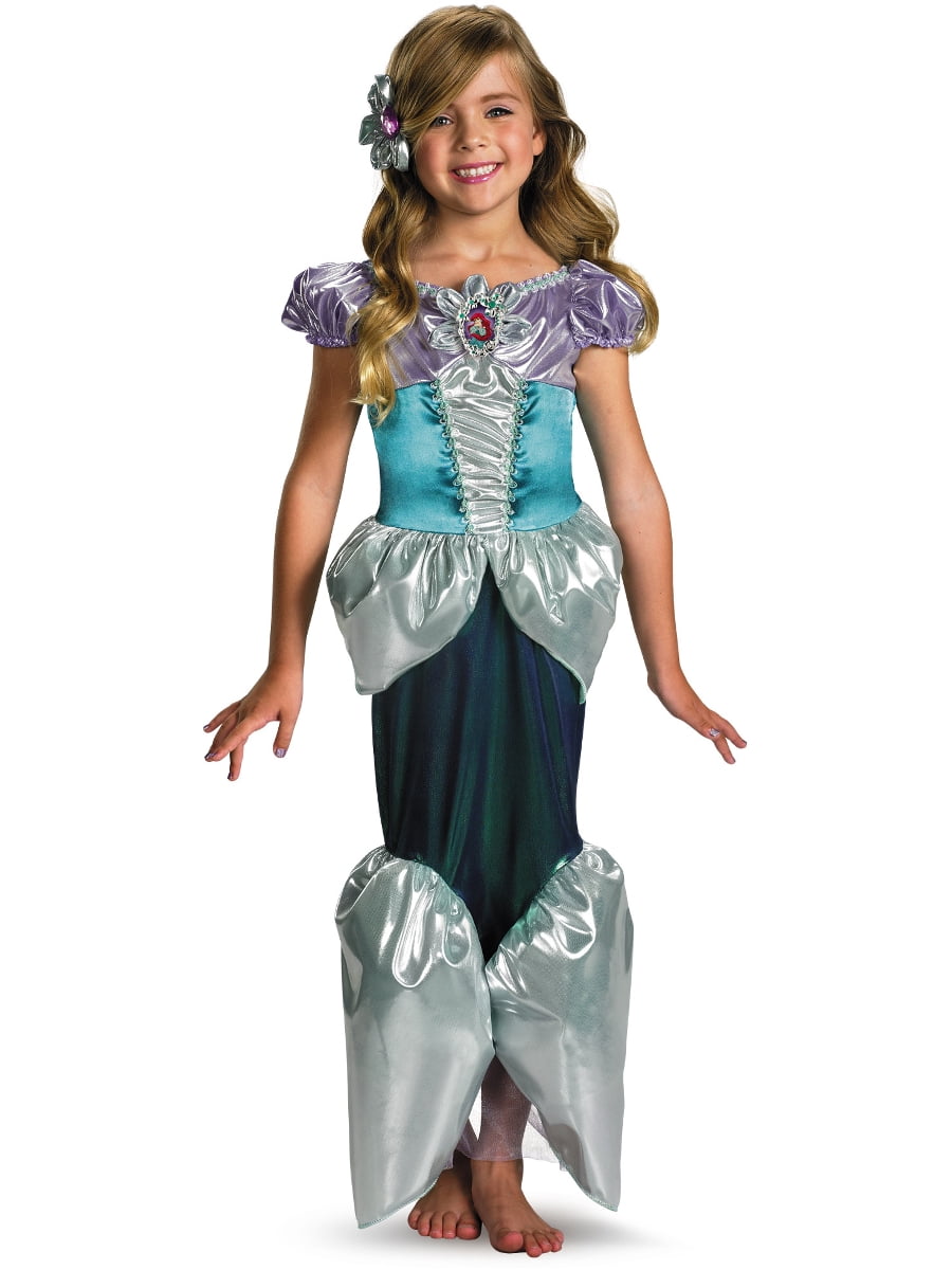 Child Deluxe Disney The Little Mermaid Princess Ariel Shimmer Costume ...