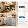 thumbnail image 4 of Grey Flowers Small Sink Skirt 10"Wx11"L,Dustproof Under Sink Curtain with Self Adhesive Tape,Spring Floral Modern Oil Painting Art Cabinet Curtain Cover for Bathroom Vanity,Kitchen Storage Shelf,RV, 4 of 9