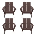 thumbnail image 2 of WestinTrends Riviera Outdoor HDPE Modern Adirondack Chair with Cup Holder (Set of 4), Dark Brown, 2 of 10