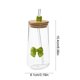 thumbnail image 3 of Vaso de agua de vidrio con tapa y pajita – Vaso térmico de 450 ml para café, té o bebidas frías – Pajita de vidrio reutilizable y funda protectora para el hogar, la oficina o para uso en exteriores., 3 of 6