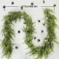thumbnail image 6 of 69in Real Touch Christmas Garland,Thick and Lush，Soft Bendable, Lifelike Cedar Garland Realistic, Garlands for Decoration Christmas，Christmas Garland for Mantle,Outdoor Indoor Christmas Decorations, 6 of 7
