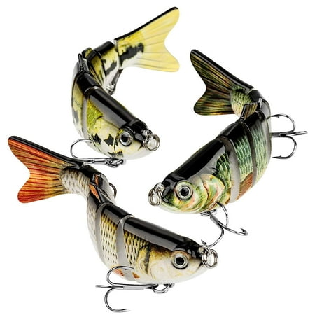 Holzlrgus Bass Fishing Lures Highly Realistic Bass Lures Multi Jointed Swimbait Lifelike Hard Bait Trout Perch