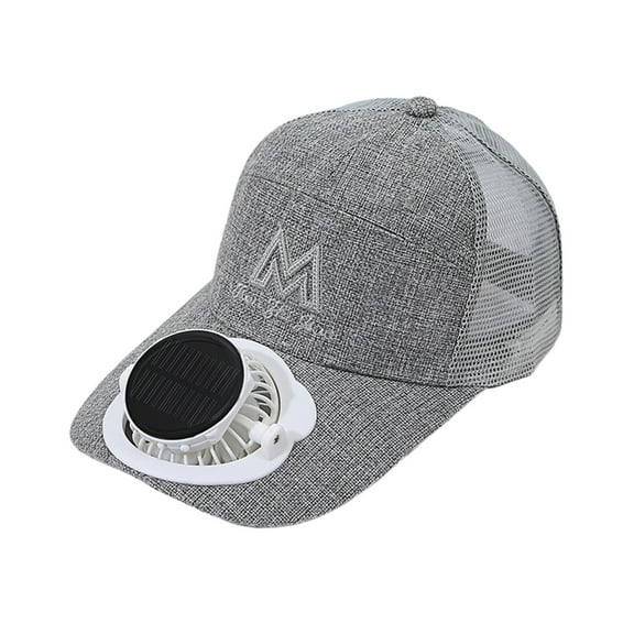 Solar Fan Hat, USB Rechargeable & Solar Powered Cooling Hat with Adjustable 360° Fan, Portable Sun Protection Hat for Outdoor Sports, Breathable Detachable Sun Hat