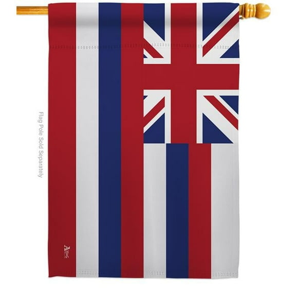 Americana Home & Garden H140512-BO 28 x 40 in. Hawaii American State House Flag with Double-Sided Horizontal Decoration Banner Garden Yard Gift