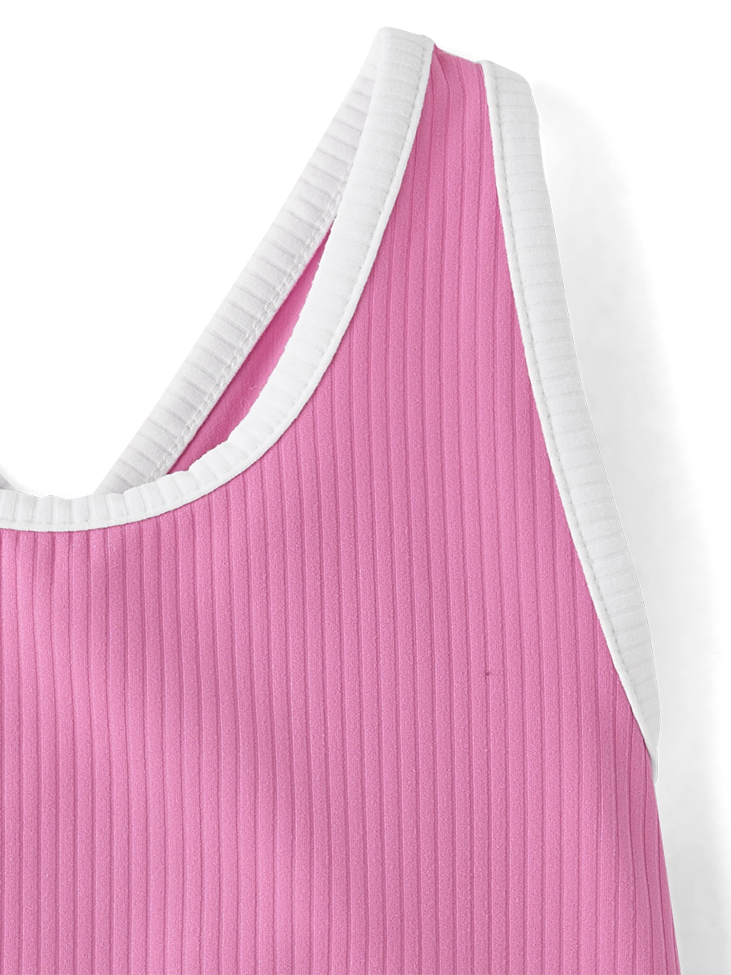 The Children's Place Girls Sleeveless Contrast Ribbed Cross Back Tank Top, Sizes XS-XXL