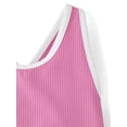 thumbnail image 3 of The Children's Place Girls Sleeveless Contrast Ribbed Cross Back Tank Top, Sizes XS-XXL, 3 of 3