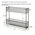 thumbnail image 2 of Household Essentials Glidez Multipurpose Paint-Finished Steel Pull-Out Storage Organizer with Plastic Liners Under Cabinet - 2-Tier - Fits Standard Size Cabinet or Shelf, Black, 2 of 13