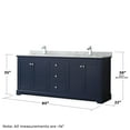 thumbnail image 2 of Wyndham Collection Wcv232380dcmunsmxx Avery 80" Free Standing Double Basin Vanity Set -, 2 of 7