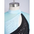 thumbnail image 4 of TSSOE Children Girls Figure Ice Skating Dress Gymnastics Lyrical Dance Latin Jazz Competitions Outfit Dancewear Blue 8, 4 of 7
