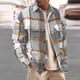 thumbnail image 1 of Ceisia Men Fashion Casual Printed Long Sleeve Turndown Collar Button Front Gift Daily Work Party Versatile Shirt Top, 1 of 7