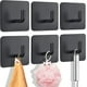thumbnail image 1 of Adhesive Hooks Black Towel Hooks Heavy Duty Stick On Wall Door Cabinet Hook, 1 of 5