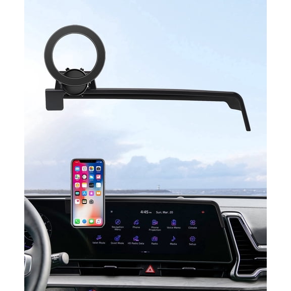 MaserWeller Car Phone Holder for 2023-2025 Kia Sportage Accessories 12.3-Inch Screen Fixed Clip, 360° Rotation Phone Mount Compatible with MagSafe, Cell Phone Holder Does Not Affect Air Vent