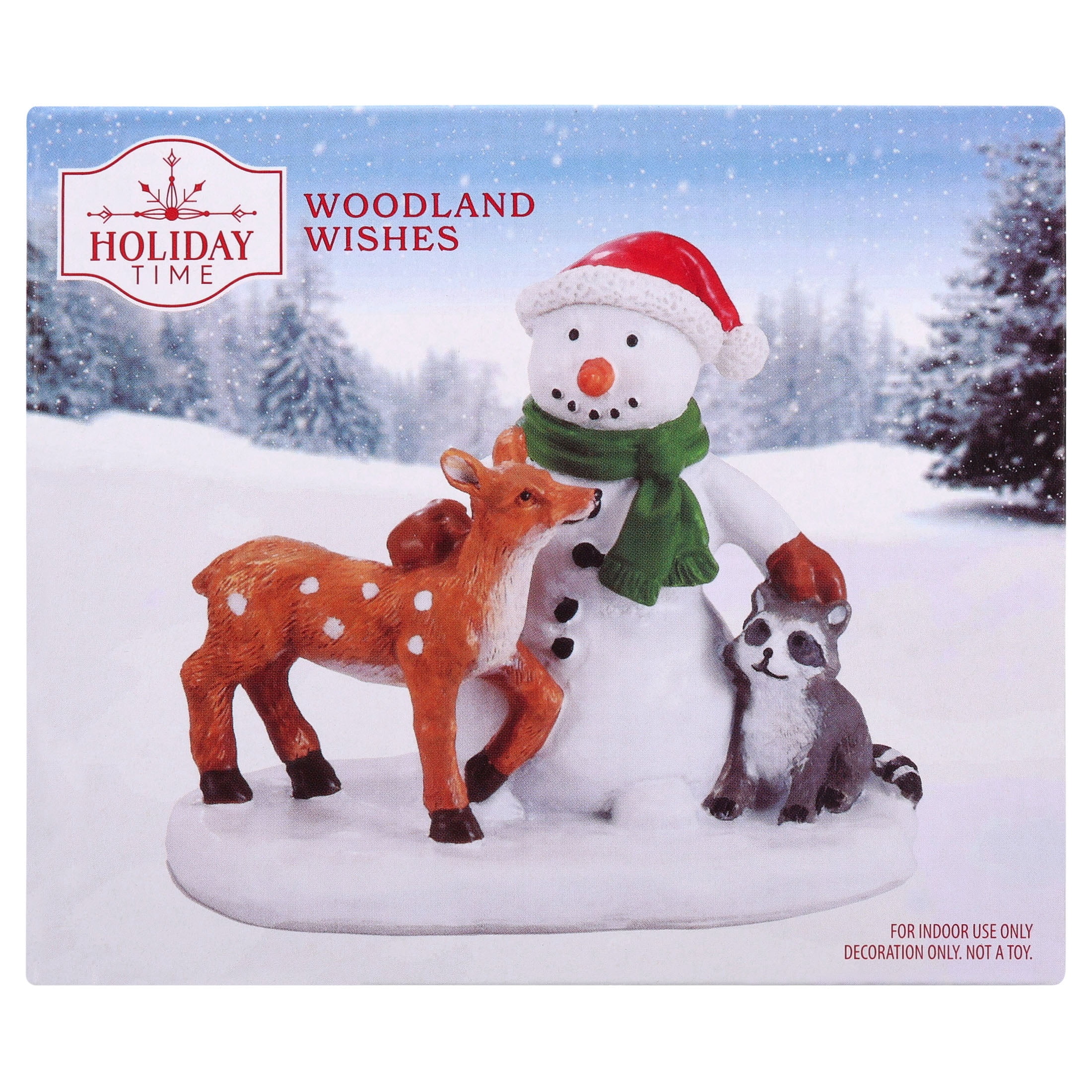 Woodland Wishes Christmas Village Decorative Figurine, Multicolor, 3.5", by Holiday Time