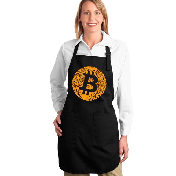 Full Length Word Art Apron - Bitcoin