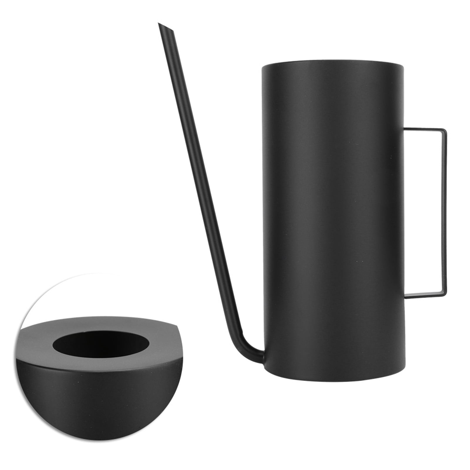 NFTIGB Stainless Steel Long Spout Flower Plant Watering Can Pot for Patio Garden Lawn, Black Finish, 1.5L / 50.7 oz Capacity, Ideal for Indoor and Outdoor Houseplants