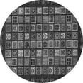 thumbnail image 1 of Ahgly Company Indoor Round Abstract Gray Modern Area Rugs, 3' Round, 1 of 4