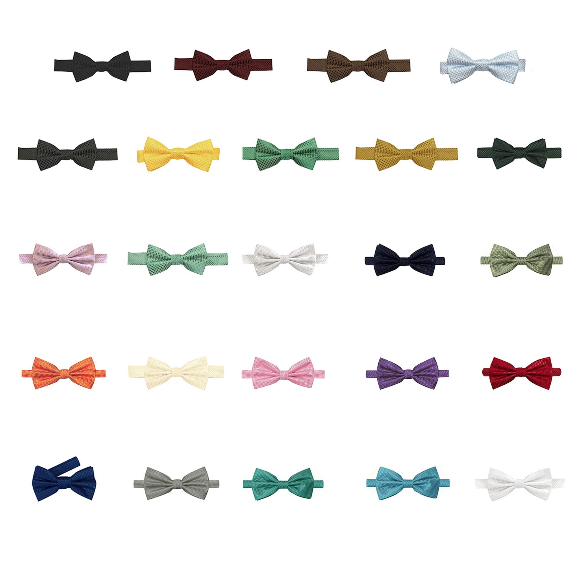 Jacob Alexander Boys' Woven Subtle Mini Squares Adjustable Pre-Tied Banded Bow Tie 