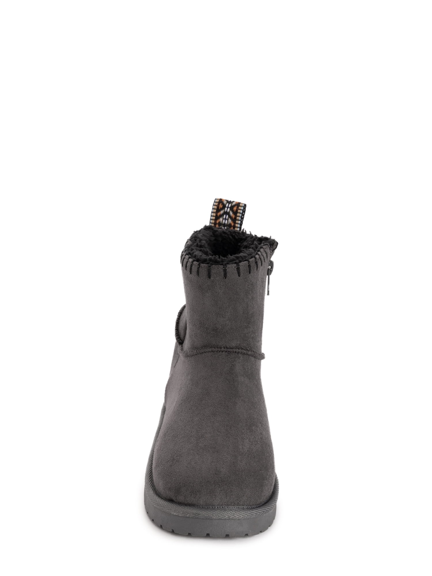 MUK LUKS Women's Truvie Faux Suede Cozy Ankle Bootie (Wide Width Available)