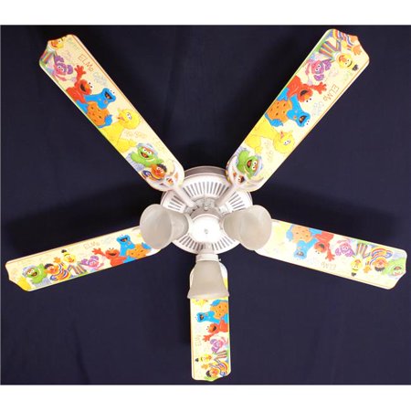 

Ceiling Fan Designers Sesame Street Elmo Big Bird Ceiling Fan 52 in.
