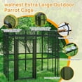 thumbnail image 5 of Walnest (87in)Extra Large Birdcage Heavy Duty Bird Aviary with 2 Feeding Bowls& Feedable Door for Parrot Eagle Pigeon Hornbill(black), 5 of 7