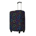 thumbnail image 2 of Daiia Colored Hearts Luggage Cover, Thickened Washable Travel Luggage Covers, Elastic Unique Baggage Covers for 18-20 inch Luggage-Large, 2 of 9