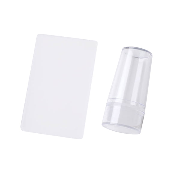 Silicone Stamp French Tip Tool for Manicure with Scraper and Transparent Jelly Design having Accurate Edge being Long lasting and allowing Easy Pattern Transfer complete kit for nail art enthusiasts