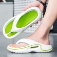 thumbnail image 6 of Clossjun Mens Comfortable Summer Flip Flops With Thick Soles Non-Slip Lightweight Fashion Casual Sandals Arch Support Shower Shoes 37, 6 of 6