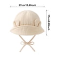 thumbnail image 4 of PureCasa Baby Summer Sun Hat for 0-3 Years Infant Boys Girls Comfortable Breathable Outdoor Hat Toddler Cotton Bucket Hats with Straps, 4 of 7