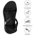thumbnail image 5 of CAMEL Women's Hiking Sandals Adjustable Comfort Sandals Outdoor Footbed Casual Flat Sandal Summer Trekking Black, 5 of 9