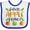 White and Royal, variant on Inktastic Future Apple Farmer Apples and Leaves Boys or Girls Baby Bib