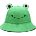 thumbnail image 2 of Frog Bucket Hat, Cute Fisherman Hat Cotton Sun Bucket Hat Sun Protection Cap Wide Brim Beach Summer Hat for Women Men Girls and Kids,Parent child hat, 2 of 6
