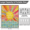 thumbnail image 3 of Picnic Blankets Waterproof Foldable Extra Large,80"x 60" Outdoor Beach Blanket Sandproof,3-Layer Lightweight Handy Mat Tote Camping Rugs for Outside Your Rv (Boho Colorful Rainbow Flowers), 3 of 6