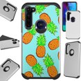 thumbnail image 1 of Compatible with Motorola Moto G Stylus (2020) | Moto G Power (2020) | Moto G Pro Fusion Hybrid Phone Case Cover (Teal Pineapple), 1 of 1