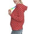 thumbnail image 2 of Sigee Red Polka Dot for Women's Pullover Hoodie Sweatshirts Adult Casual Long Sleeve Sweatshirts ,Sizes S-2XL-Large, 2 of 7