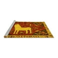 thumbnail image 2 of Ahgly Company Machine Washable Indoor Round Persian Yellow Traditional Area Rugs, 8' Round, 2 of 4