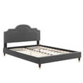 thumbnail image 3 of Modway Aviana Performance Velvet King Bed in Charcoal, 3 of 10