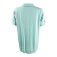thumbnail image 2 of Charter Club Women's Lace-Trim Pajama Top (M, Stone Blue), 2 of 2
