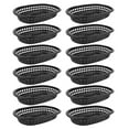 thumbnail image 4 of RENACLIPY 12Pcs Plastic Fruit Trays Black Boat Shaped Snack Baskets for Storage Use, 4 of 6