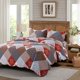 thumbnail image 2 of HoneiLife Juego de edredón tamaño Queen – Colcha de microfibra de 3 piezas, colcha reversible, juego de cama de retazos, funda de cama ligera, colchas florales, colchas para todas las estaciones, colo, 2 of 5