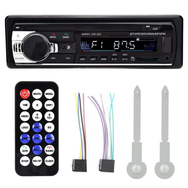 Reproductor de MP3 con Bluetooth y tarjeta de memoria para coche, de un solo eje, sin pérdida de música, con entrada de audio auxiliar.