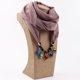 thumbnail image 1 of Bufanda de gasa con perlas de espejo y collar de aleación para mujer, bufanda de primavera, otoño e invierno, 1 of 6
