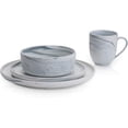 thumbnail image 5 of Marble Porcelain Dinnerware Set, 16 Piece Service for 4, Matte Gray, 5 of 6