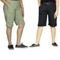 thumbnail image 1 of RSN Pantalons Courts Décontractés pour Femmes (Ensemble de 2 Pcs, Noir et Olive), 1 of 6