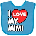 thumbnail image 3 of Inktastic I Love My Mimi Boys or Girls Baby Bib, 3 of 4
