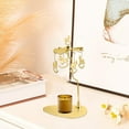 thumbnail image 2 of Spinning Candle Holder with Tray, Glod Carousel Candle Spinner, Rotating Metal Tea Light Candle Holder for Table Centerpiece, Christmas, Valentine's Day, Party Decor, Gift, 2 of 7