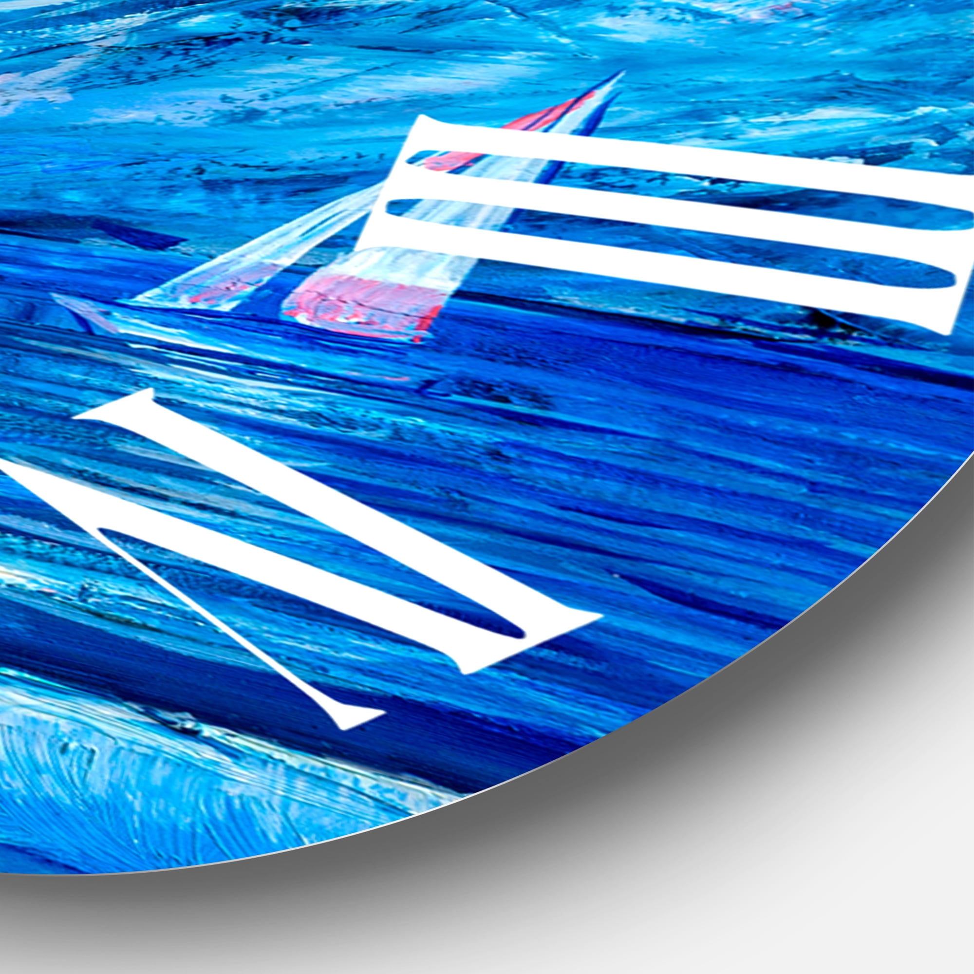 Designart 1 in Quartz Coastal Wall Clock