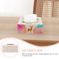 thumbnail image 6 of 2PCS DIY Tissue Boxes Wooden Napkin Box Handmade Tissue Boxes Plain Color Napkin Holders for Home Shop, 6 of 11