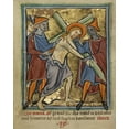 thumbnail image 2 of Illuminator, Unknown 12th Century English 20x24 Gold Ornate Wood Framed with Double Matting Museum Art Print Titled - Christ Carrying the Cross, 2 of 4