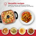 thumbnail image 3 of Holstein Housewares 12-Inch Electric Skillet with Non-Stick Coating, Glass Lid, and Removable Probe, Copper and Black, 3 of 8
